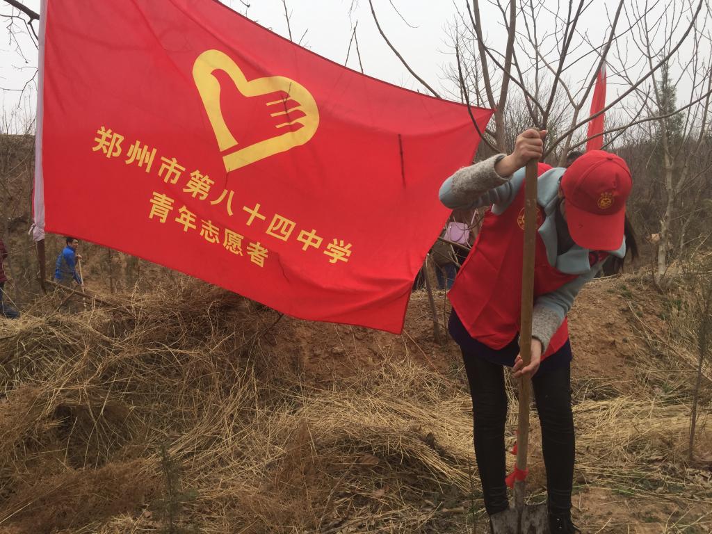 年轻教师志愿者积极参与植树节活动